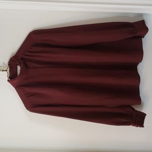 Blouse Size 8 Wine Color
